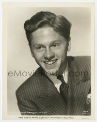4d119 ANDY HARDY'S PRIVATE SECRETARY  8x10.25 still 1941 head & shoulders portrait of Mickey Rooney!