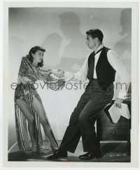 4d151 BALL OF FIRE  8.25x10 still 1941 wonderful image of sexy Barbara Stanwyck & Gary Cooper!