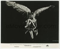 4d155 BARBARELLA  8x10 still 1968 great image of Jane Fonda flying with winged John Phillip Law!