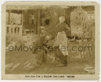 4d163 BELOW THE LINE  8x10 still 1925 great scene with German Shepherd canine star Rin Tin Tin!
