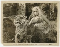 4d224 CAPTIVE GIRL  8x10.25 still 1950 intense Anita Lhoest in leopardskin outfit by tiger!