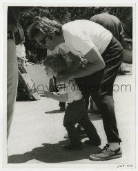 4d298 DIRTY HARRY candid 8x10 still 1971 Clint Eastwood clowning around with his son Kyle!