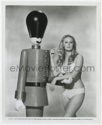 4d311 DRACULA HAS RISEN FROM THE GRAVE  8.25x10 still 1968 sexy Veronica Carlson & huge toy soldier!