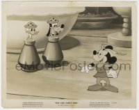 4d378 FUN & FANCY FREE  8x10.25 still 1947 Mickey looks at Goofy & Donald in salt & pepper shakers!