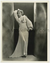 4d387 GENEVIEVE TOBIN  8x10.25 still 1935 in Orry-Kelly shimmering metalized negligee by Fryer!