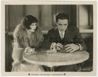4d393 GET YOUR MAN  8x10.25 still 1927 Buddy Rogers about to give pearls to Clara Bow in fur coat!