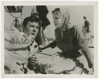 4d395 GIGI candid 8x10 still 1958 Leslie Caron & husband-to-be Peter Hall relaxing on the set!
