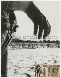 4d419 GOOD, THE BAD & THE UGLY  7.75x10 still 1966 super c/u of Eli Wallach's hand reaching for gun!
