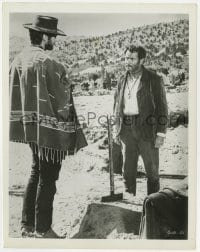 4d420 GOOD, THE BAD & THE UGLY  8x10.25 still 1968 Clint Eastwood & Eli Wallach standing by grave!
