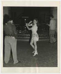 4d449 HARD WAY candid 8.25x10 still 1942 Joan Leslie practicing with dance director LeRoy Prinz!