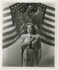 4d529 JANE GREER  8.25x10 still 1947 patriotic portrait with flag & eagle by Ernest A. Bachrach!