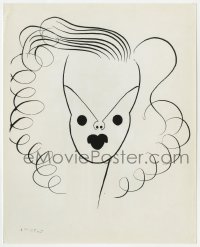 4d561 JUDY GARLAND  8x10 still 1940s great art portrait by famed caricaturist Al Hirschfeld!