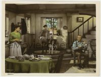 4d045 LASSIE COME HOME color 8x10 still 1943 Roddy McDowall, Donald Crisp, Elsa Lanchester & dog!