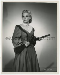 4d645 MAN IN THE SADDLE  8x10.25 still 1951 great portrait of Ellen Drew with rifle by Cronenweth!