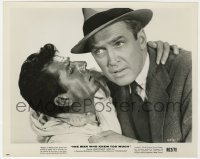 4d648 MAN WHO KNEW TOO MUCH  8x10 still R1963 Hitchcock, James Stewart listening to dying Gelin!