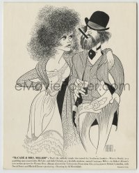 4d672 McCABE & MRS. MILLER  8x10 still 1971 Al Hirschfeld art of Warren Beatty & Julie Christie!