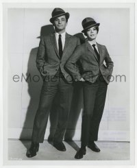 4d753 PENELOPE  8.25x10 still 1966 Natalie Wood & Peter Falk wearing the same suit & hat!