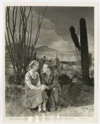 4d759 PETRIFIED FOREST  8x10.25 still 1936 Bette Davis & Leslie Howard sitting by cactus in desert!