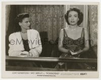 4d771 POSSESSED  8x10 still R1956 close up of Geraldine Brooks staring at Joan Crawford on balcony!