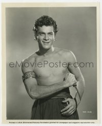 4d773 PRINCE WHO WAS A THIEF  8.25x10 still 1951 great portrait of barechested Tony Curtis w/dagger!