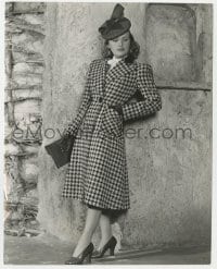 4d774 PRISCILLA LANE  7.5x9.5 still 1930s full-length modeling cool coat & hat by Welbourne!