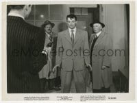 4d784 RACKET  7.75x10.25 still 1951 Robert Mitchum William Conrad & Ray Collins held at gunpoint!