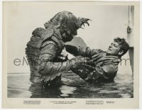 4d809 REVENGE OF THE CREATURE  8x10.25 still 1955 John Bromfield in water attacked by the monster!