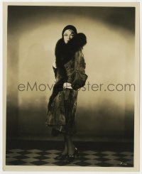 4d816 RITA LA ROY  8x10 still 1920s RKO portrait modeling fur coat by Ernest A. Bachrach!