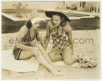 4d828 ROSEMARY LANE/PRISCILLA LANE  7.5x9.25 still 1938 sisters relaxing at the beach by Welbourne!