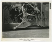 4d839 SECOND FIDDLE  8.25x10 still 1939 great image of pro ice skater Sonja Henie in mid-air!
