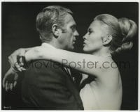 4d937 THOMAS CROWN AFFAIR  8x10 still 1968 c/u of Steve McQueen & sexy Faye Dunaway embracing!