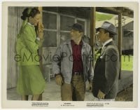 4d069 TYCOON color 8x10.25 still 1947 close up of John Wayne smiling at beautiful Laraine Day!