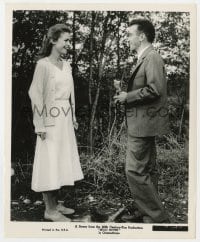 4d981 WILD RIVER  8x10 still 1960 full-length Montgomery Clift & Lee Remick smiling at each other!