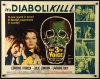 4f485 3rd VOICE 1/2sh 1960 cool image of Edmund O'Brien in huge skull + sexy Julie London!