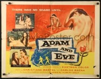 4f487 ADAM & EVE 1/2sh 1958 sexiest art of naked man & woman in the Mexican Garden of Eden!