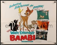 4f499 BAMBI 1/2sh R1975 Walt Disney cartoon deer classic, great art with Thumper & Flower!