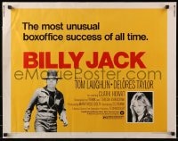 4f506 BILLY JACK 1/2sh R1973 Tom Laughlin, Delores Taylor, most unusual boxoffice success ever!