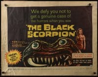 4f510 BLACK SCORPION 1/2sh 1957 art of wacky creature looking more laughable than horrible!