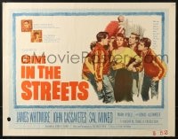 4f539 CRIME IN THE STREETS style B 1/2sh 1956 Don Siegel directed, Sal Mineo & 1st John Cassavetes!