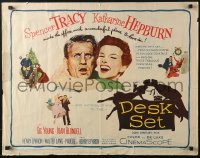 4f554 DESK SET 1/2sh 1957 Spencer Tracy & Katharine Hepburn make the office a wonderful place!