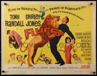 4f574 FLUFFY 1/2sh 1965 great art of huge lion & Tony Randall w/pretty Shirley Jones!