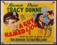 4f590 GUY NAMED JOE style A 1/2sh R1955 World War II pilot Spencer Tracy loves Irene Dunne after death!