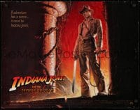 4f610 INDIANA JONES & THE TEMPLE OF DOOM 1/2sh 1984 adventure is Ford's name, Bruce Wolfe art!
