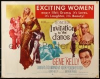 4f615 INVITATION TO THE DANCE style A 1/2sh 1956 great artwork of Gene Kelly dancing with Tamara Toumanova!