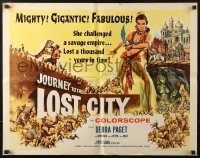 4f624 JOURNEY TO THE LOST CITY 1/2sh 1960 directed by Fritz Lang, art of sexy Indian Debra Paget!