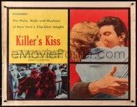 4f630 KILLER'S KISS 1/2sh 1955 early Stanley Kubrick noir set in New York's Clip Joint Jungle!