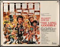 4f653 LONG GOODBYE style C 1/2sh 1973 Elliott Gould as Philip Marlowe, great Jack Davis artwork!