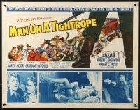 4f664 MAN ON A TIGHTROPE 1/2sh 1953 directed by Elia Kazan, sexy circus performer Terry Moore!