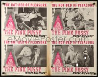 4f692 PINK PUSSY LC poster 1966 hot bed of pleasure where sin lives, stripped of all inhibitions!