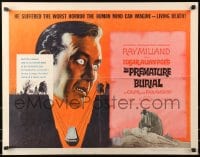 4f698 PREMATURE BURIAL 1/2sh 1962 Edgar Allan Poe, Reynold Brown art, Ray Milland buried alive!